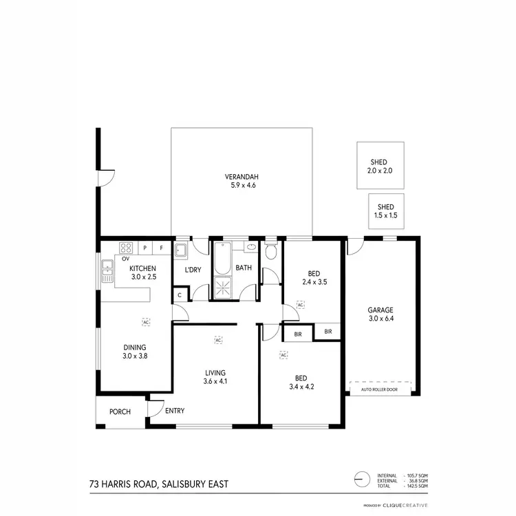 Floorplan of Homely house listing, 73 Harris Road, Salisbury East SA 5109