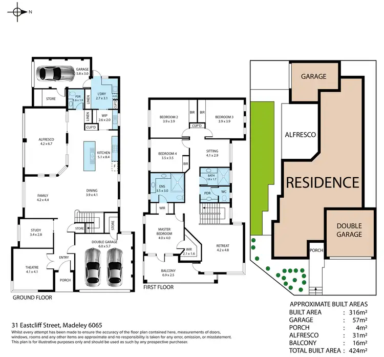 Floorplan of Homely house listing, 31 Eastcliff Street, Madeley WA 6065
