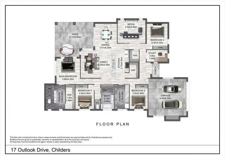Floorplan of Homely house listing, 17 Outlook Drive, Childers QLD 4660