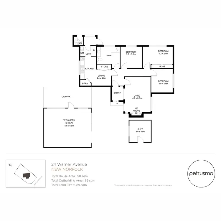 Floorplan of Homely house listing, 24 Warner Avenue, New Norfolk TAS 7140