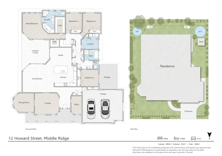 Floorplan of Homely house listing, 12 Howard Street, Middle Ridge QLD 4350
