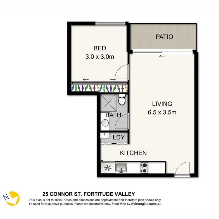 Floorplan of Homely apartment listing, 1710/25 Connor Street, Fortitude Valley QLD 4006