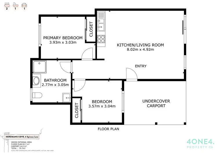 Floorplan of Homely unit listing, 6 Spinosa Lane, Herdsmans Cove TAS 7030