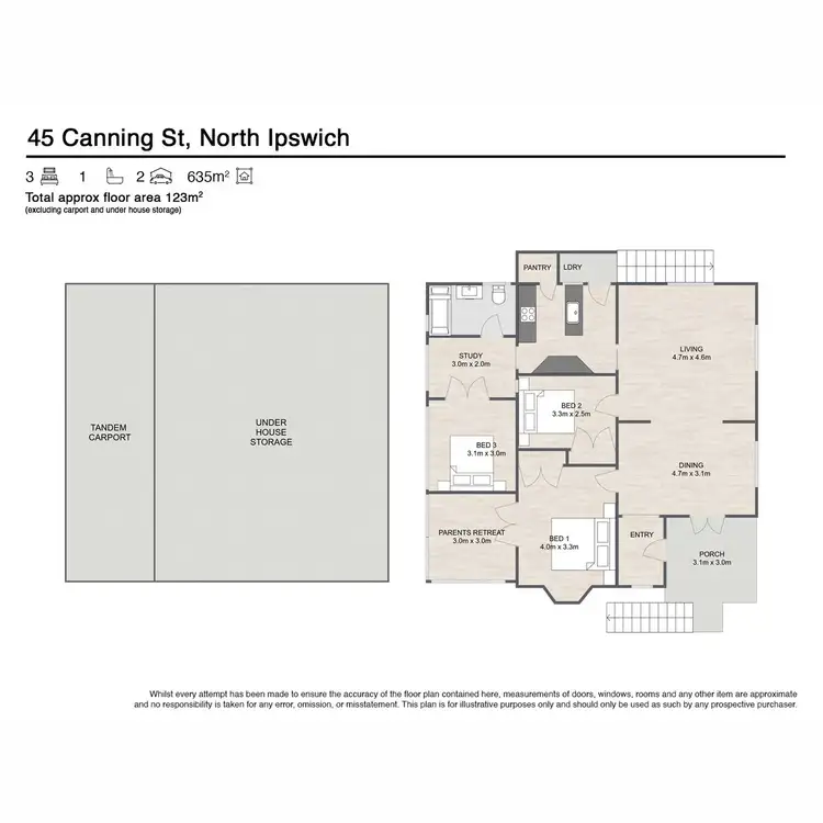 Floorplan of Homely house listing, 45 Canning Street, North Ipswich QLD 4305