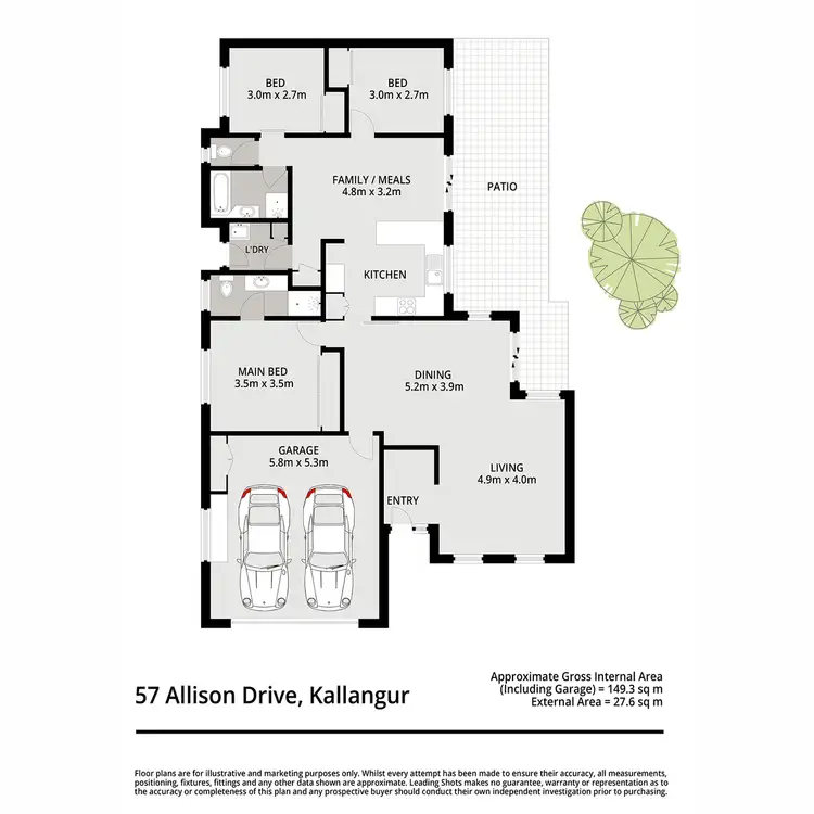 Floorplan of Homely house listing, 57 Allison Drive, Kallangur QLD 4503