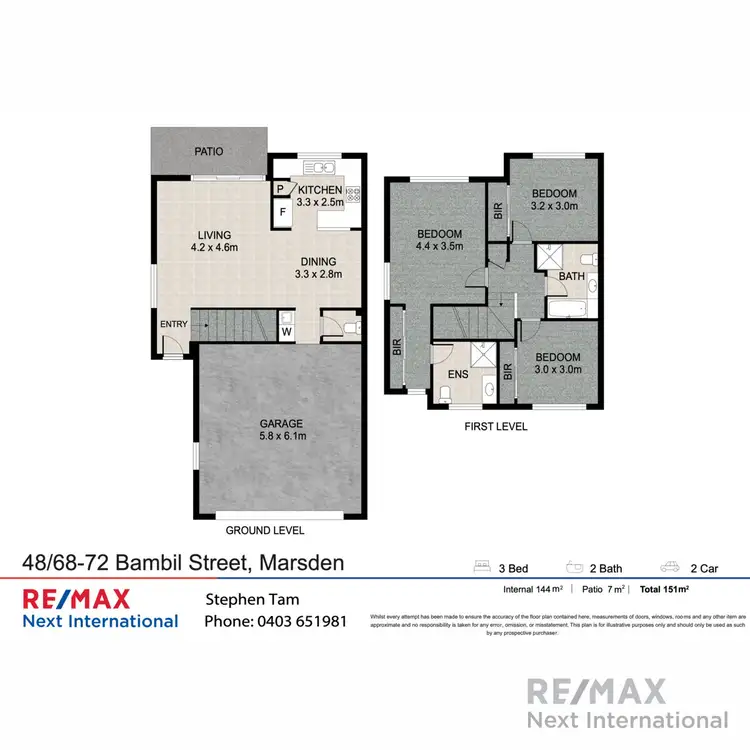 Floorplan of Homely townhouse listing, 48/68-72 Bambil Street, Marsden QLD 4132