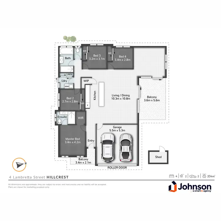 Floorplan of Homely house listing, 4 Lambretta Street, Hillcrest QLD 4118