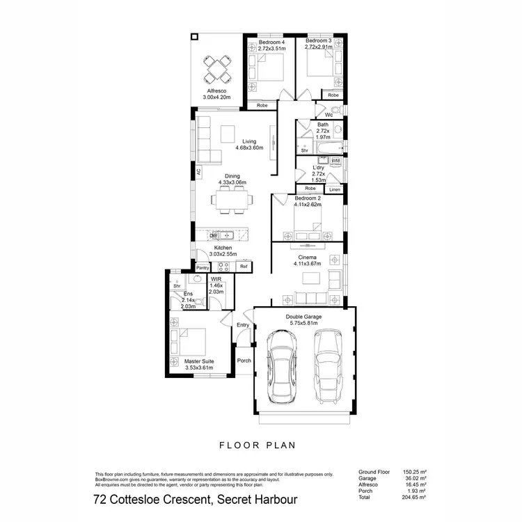 Floorplan of Homely house listing, 72 Cottesloe Crescent, Secret Harbour WA 6173
