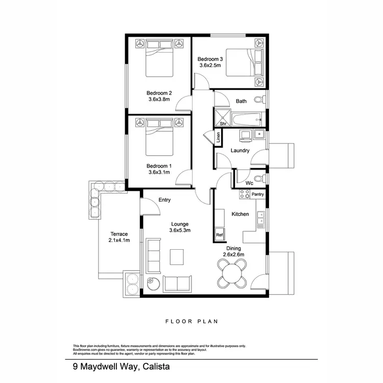 Floorplan of Homely house listing, 9 Maydwell Way, Calista WA 6167