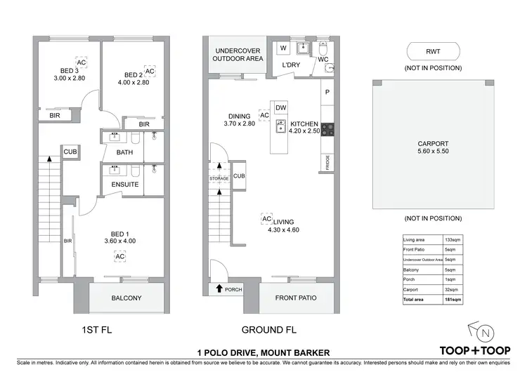 Floorplan of Homely house listing, 2/1 Polo Drive, Mount Barker SA 5251