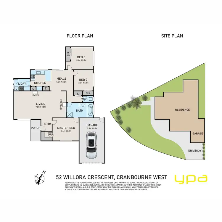 Floorplan of Homely house listing, 52 Willora Crescent, Cranbourne West VIC 3977