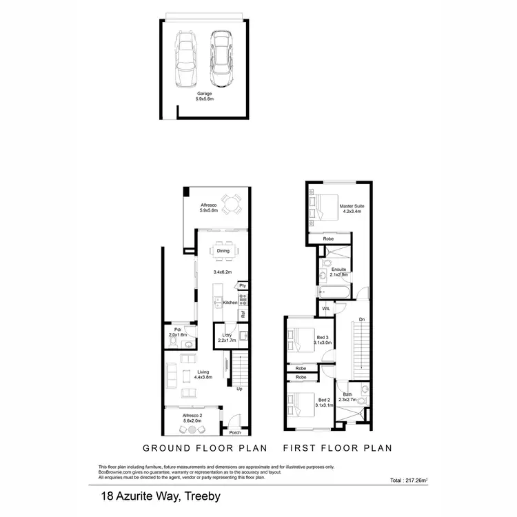 Floorplan of Homely house listing, 18 Azurite Way, Treeby WA 6164