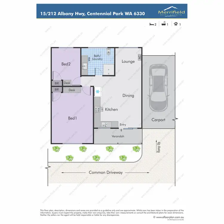 Floorplan of Homely unit listing, 15/212 Albany Highway, Centennial Park WA 6330