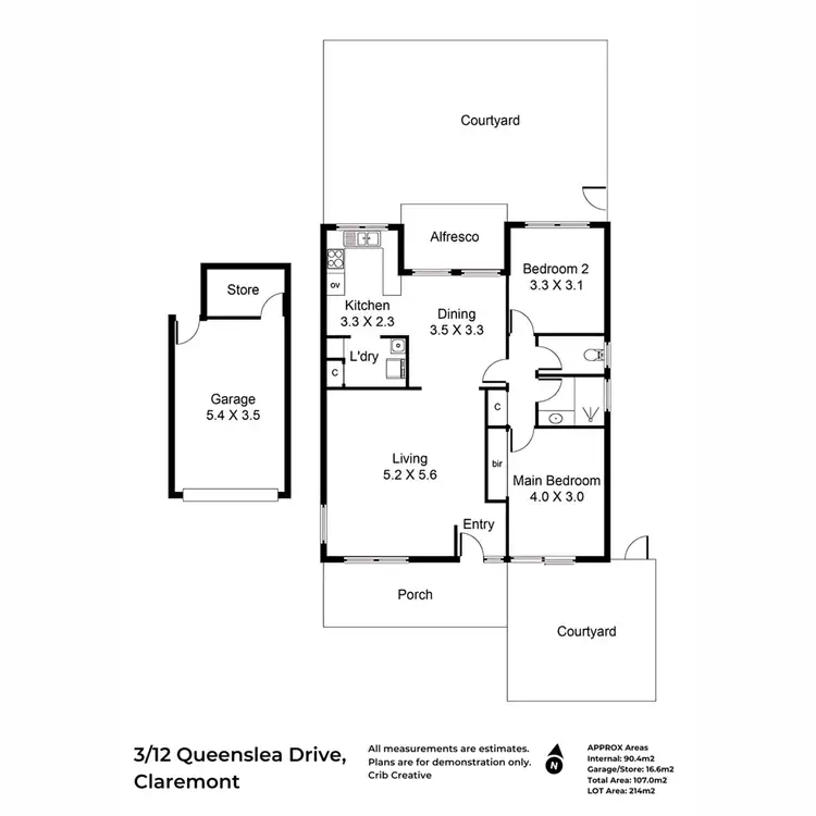 Floorplan of Homely villa listing, 3/12 Queenslea Drive, Claremont WA 6010