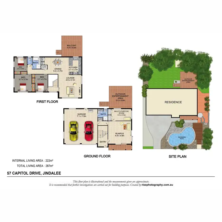 Floorplan of Homely house listing, 57 Capitol Drive, Jindalee QLD 4074