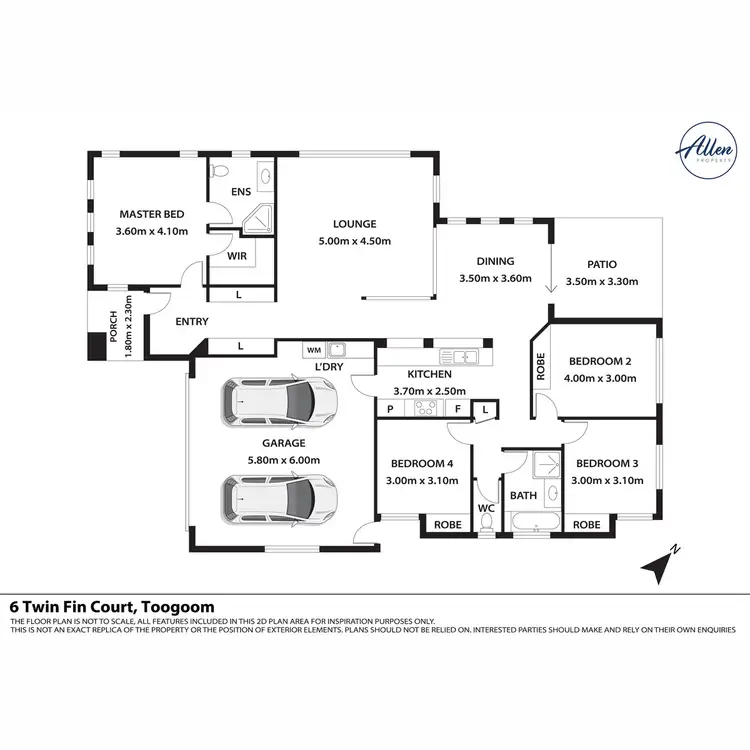 Floorplan of Homely house listing, 6 Twin Fin Court, Toogoom QLD 4655