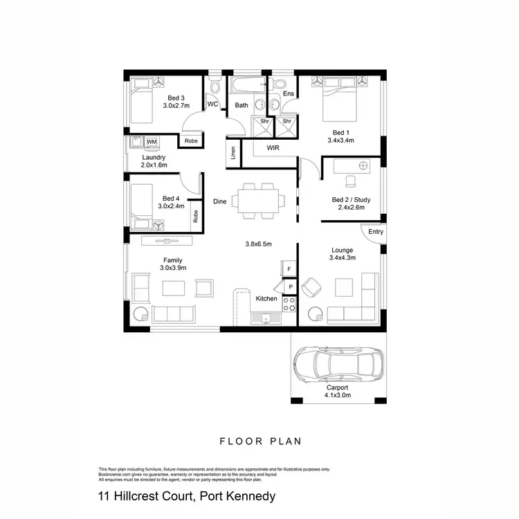 Floorplan of Homely house listing, 11 Hillcrest Court, Port Kennedy WA 6172