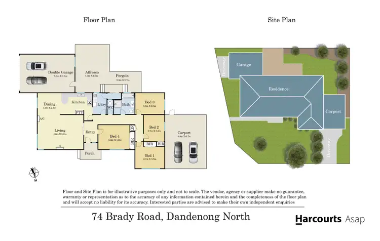 Floorplan of Homely house listing, 74 Brady Road, Dandenong North VIC 3175