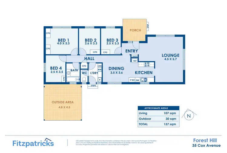 Floorplan of Homely house listing, 35 Cox Avenue, Forest Hill NSW 2651