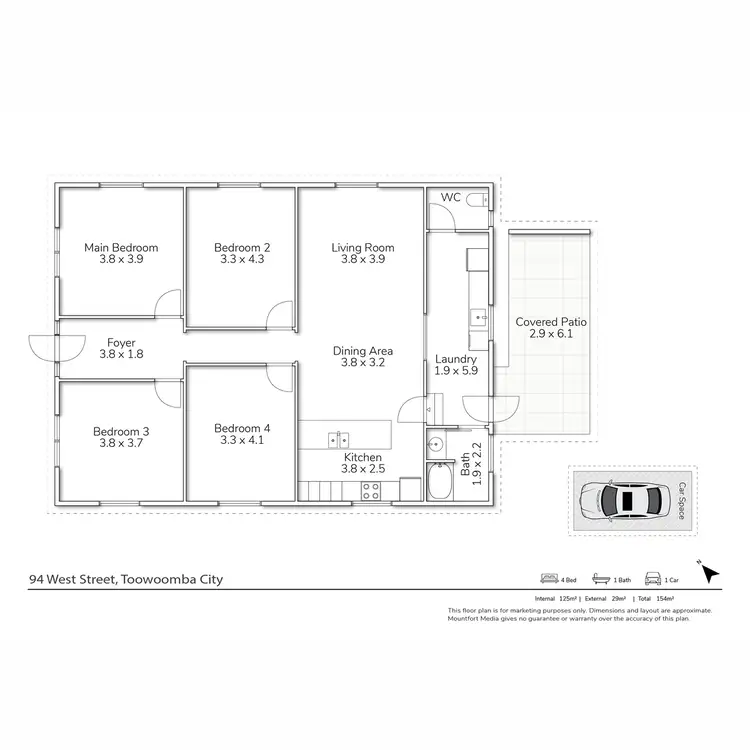 Floorplan of Homely house listing, 94 West Street, Toowoomba City QLD 4350