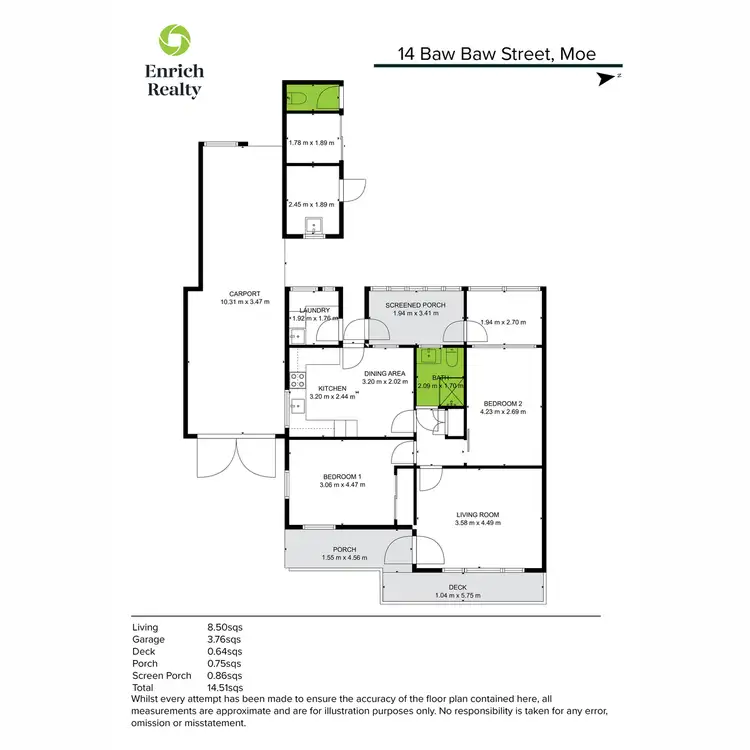 Floorplan of Homely house listing, 14 Baw Baw, Moe VIC 3825