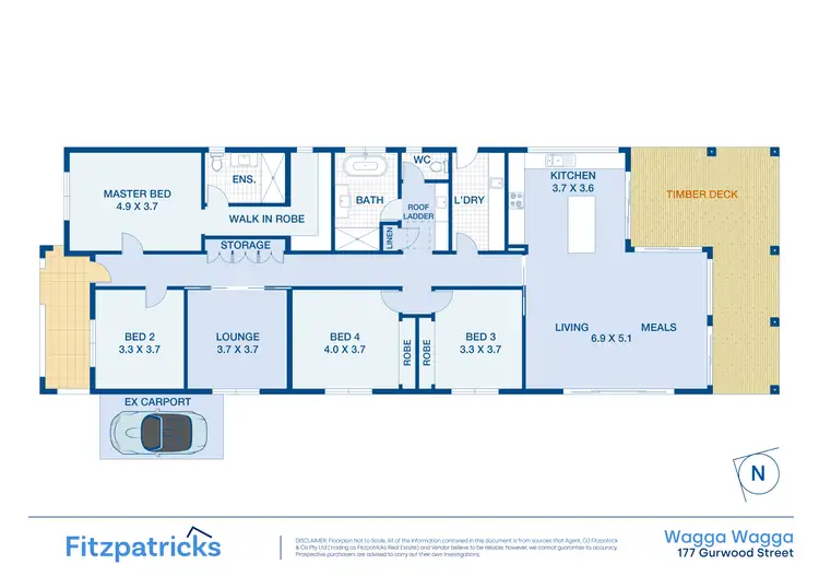 Floorplan of Homely house listing, 177 Gurwood Street, Wagga Wagga NSW 2650