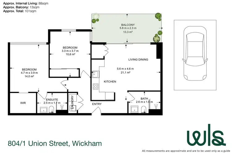Floorplan of Homely apartment listing, 804/1 Union Street, Wickham NSW 2293
