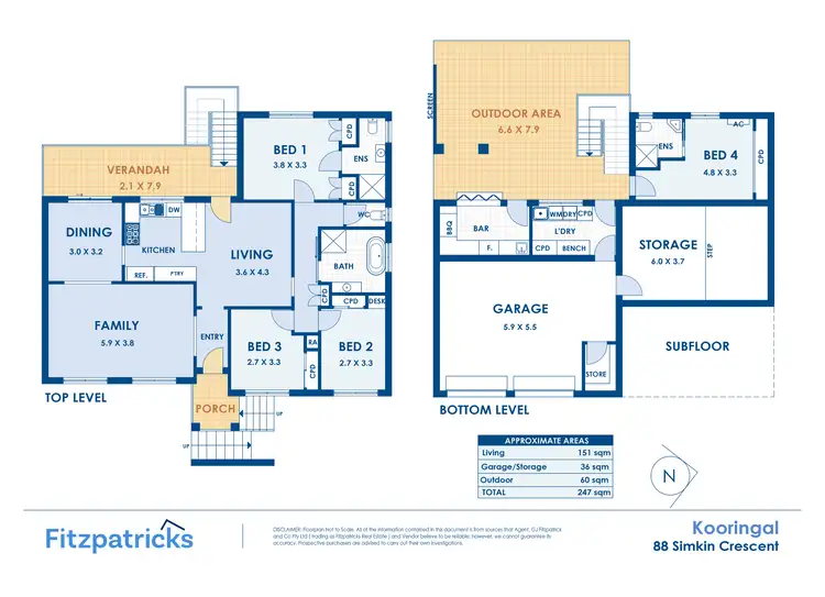 Floorplan of Homely house listing, 88 Simkin Crescent, Kooringal NSW 2650