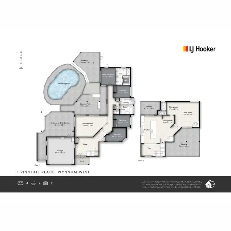 Floorplan of Homely house listing, 11 Ringtail Place, Wynnum West QLD 4178