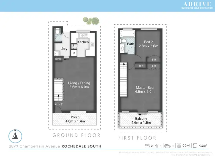 Floorplan of Homely townhouse listing, 28/7 Chamberlain Street, Rochedale South QLD 4123