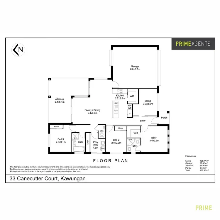 Floorplan of Homely house listing, 33 Canecutter Court, Kawungan QLD 4655