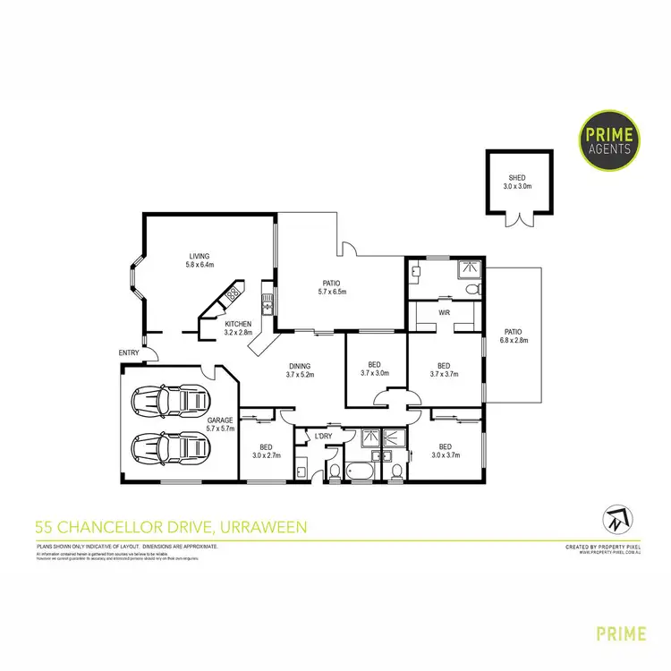 Floorplan of Homely house listing, 55 Chancellor Drive, Urraween QLD 4655