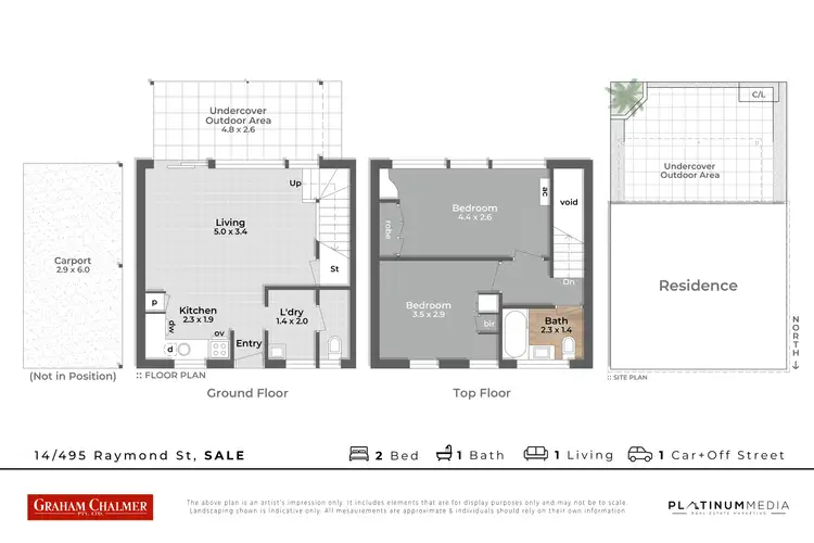 Floorplan of Homely unit listing, 14/495 Raymond Street, Sale VIC 3850