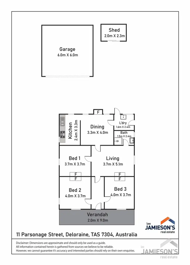 Floorplan of Homely house listing, 11 Parsonage Street, Deloraine TAS 7304
