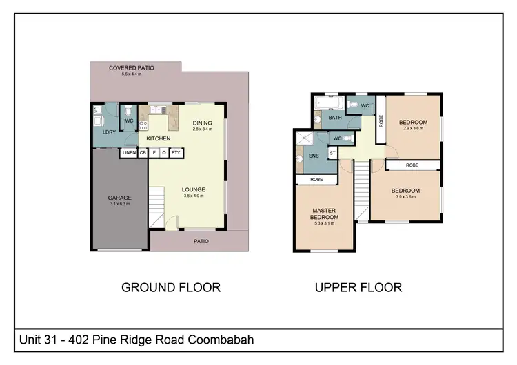Floorplan of Homely townhouse listing, 31/402 Pine Ridge Road, Coombabah QLD 4216