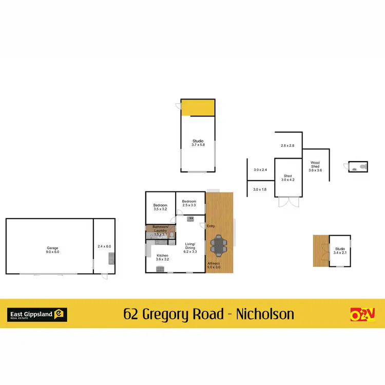 Floorplan of Homely rural property listing, 62 Gregory Road, Nicholson VIC 3882
