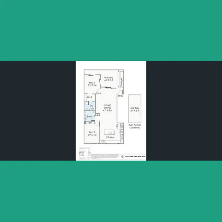 Floorplan of Homely apartment listing, 18/34 Cowle Street, West Perth WA 6005
