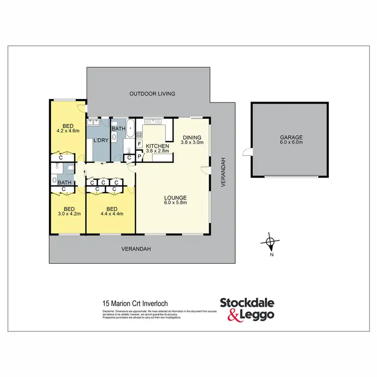 Floorplan of Homely house listing, 15 Marion Court, Inverloch VIC 3996