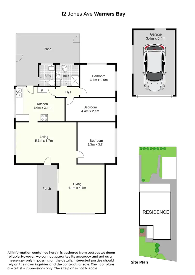 Floorplan of Homely house listing, 12 Jones Avenue, Warners Bay NSW 2282