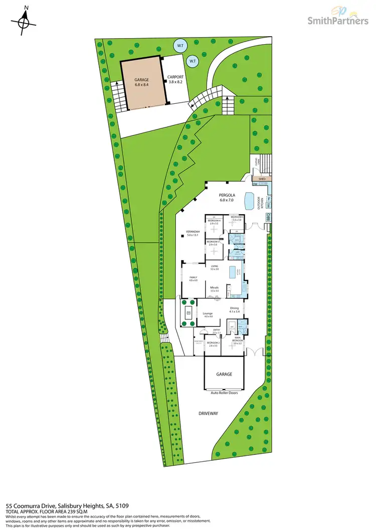 Floorplan of Homely house listing, 55 Coomurra Drive, Salisbury Heights SA 5109