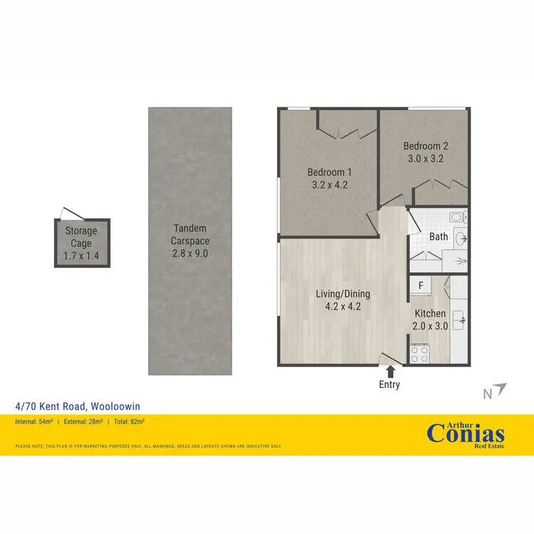 Floorplan of Homely unit listing, 4/70 Kent Road, Wooloowin QLD 4030