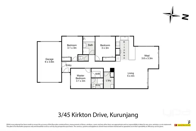 Floorplan of Homely house listing, 3/45 Kirkton Drive, Kurunjang VIC 3337