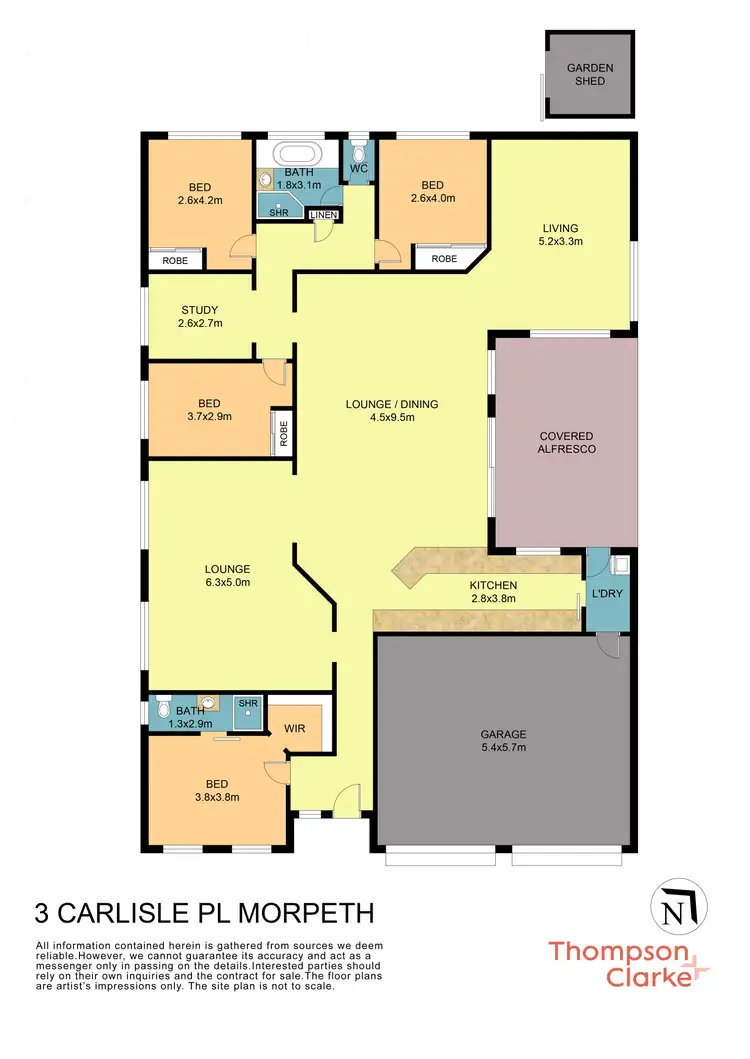 Floorplan of Homely house listing, 3 Carlisle Place, Morpeth NSW 2321