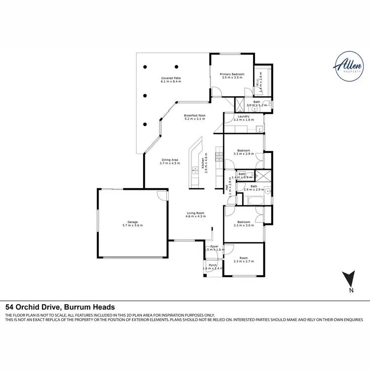Floorplan of Homely house listing, 54 Orchid Drive, Burrum Heads QLD 4659