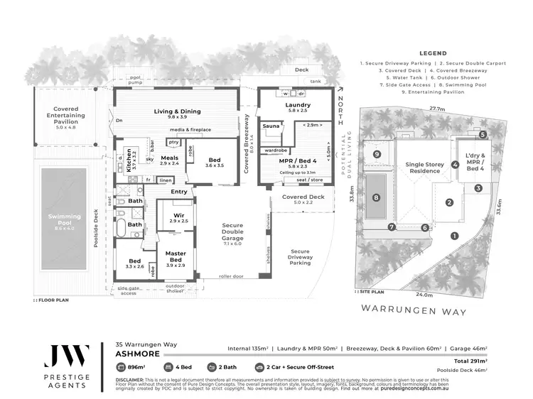 Floorplan of Homely house listing, 35 Warrungen Way, Ashmore QLD 4214