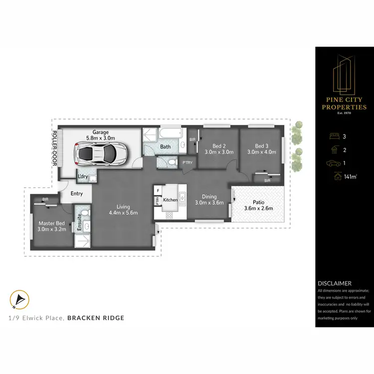 Floorplan of Homely townhouse listing, 1/9 Elwick Place, Bracken Ridge QLD 4017