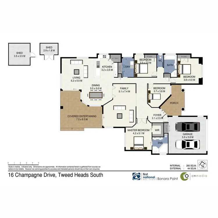 Floorplan of Homely house listing, 16 Champagne Drive, Tweed Heads South NSW 2486