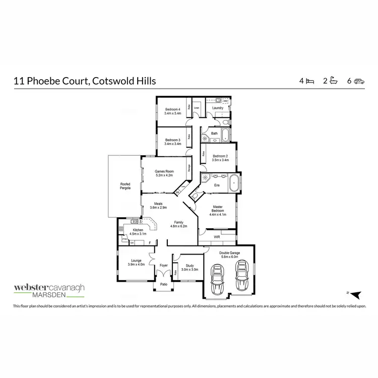 Floorplan of Homely house listing, 11 Phoebe Court, Cotswold Hills QLD 4350