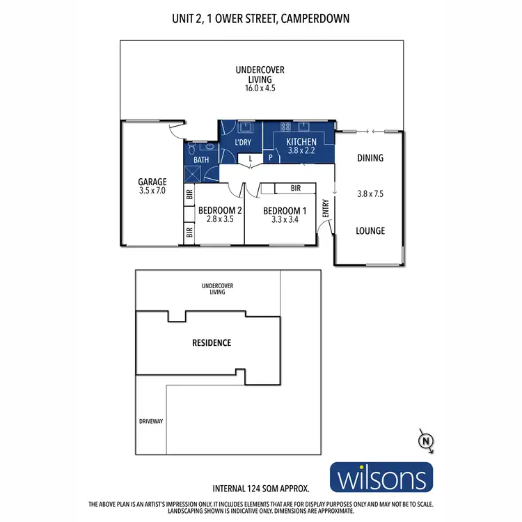 Floorplan of Homely unit listing, 2/1 Ower Street, Camperdown VIC 3260