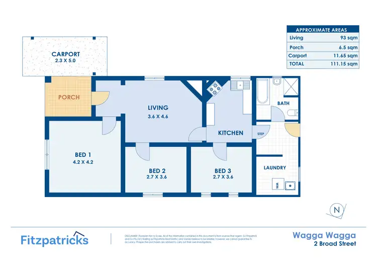 Floorplan of Homely house listing, 2 Broad Street, Wagga Wagga NSW 2650